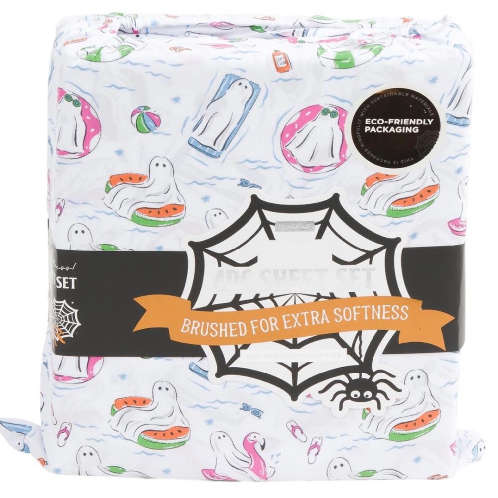 ENVOGUE Halloween Pool Ghosts Sheet Set Q